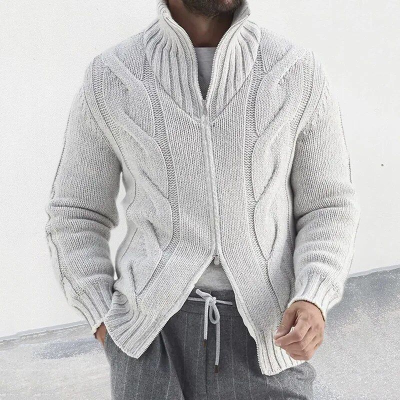 Rollkragen Strickjacke für Herren