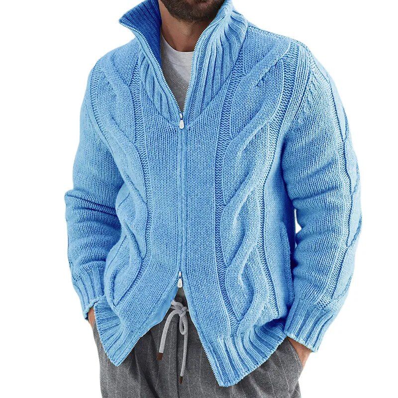 Rollkragen Strickjacke für Herren