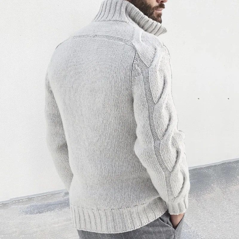Rollkragen Strickjacke für Herren