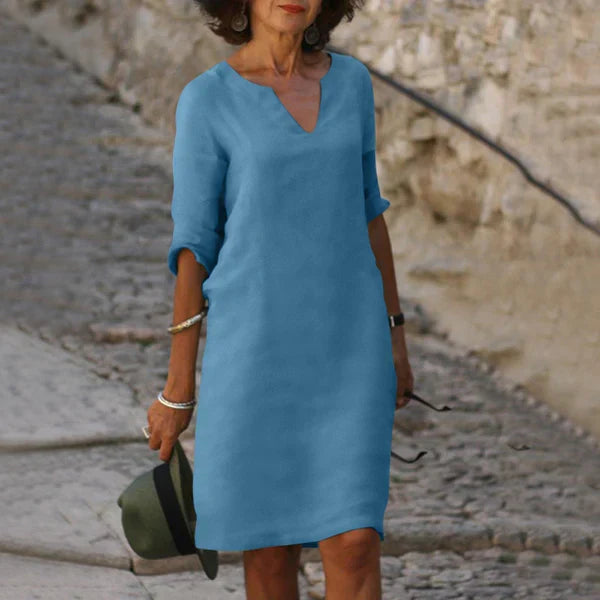 Wendy™ – Damen Kleid mit V-Ausschnitt für Eleganz und Komfort im Frühling-3