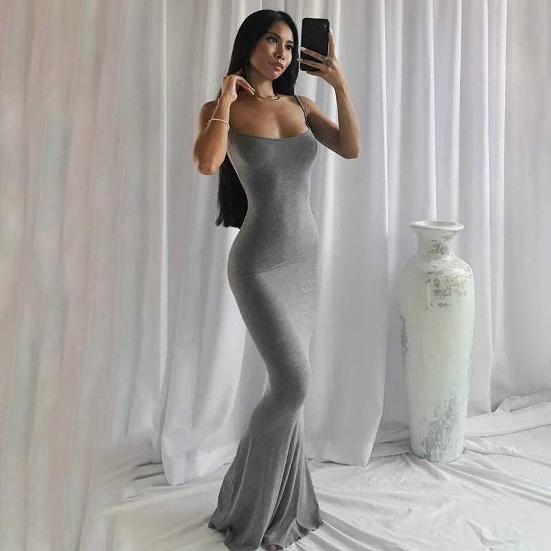GlamourDress™ – Damen Abendkleid mit Spaghetti-Trägern Eleganter Maxi-Stil 3