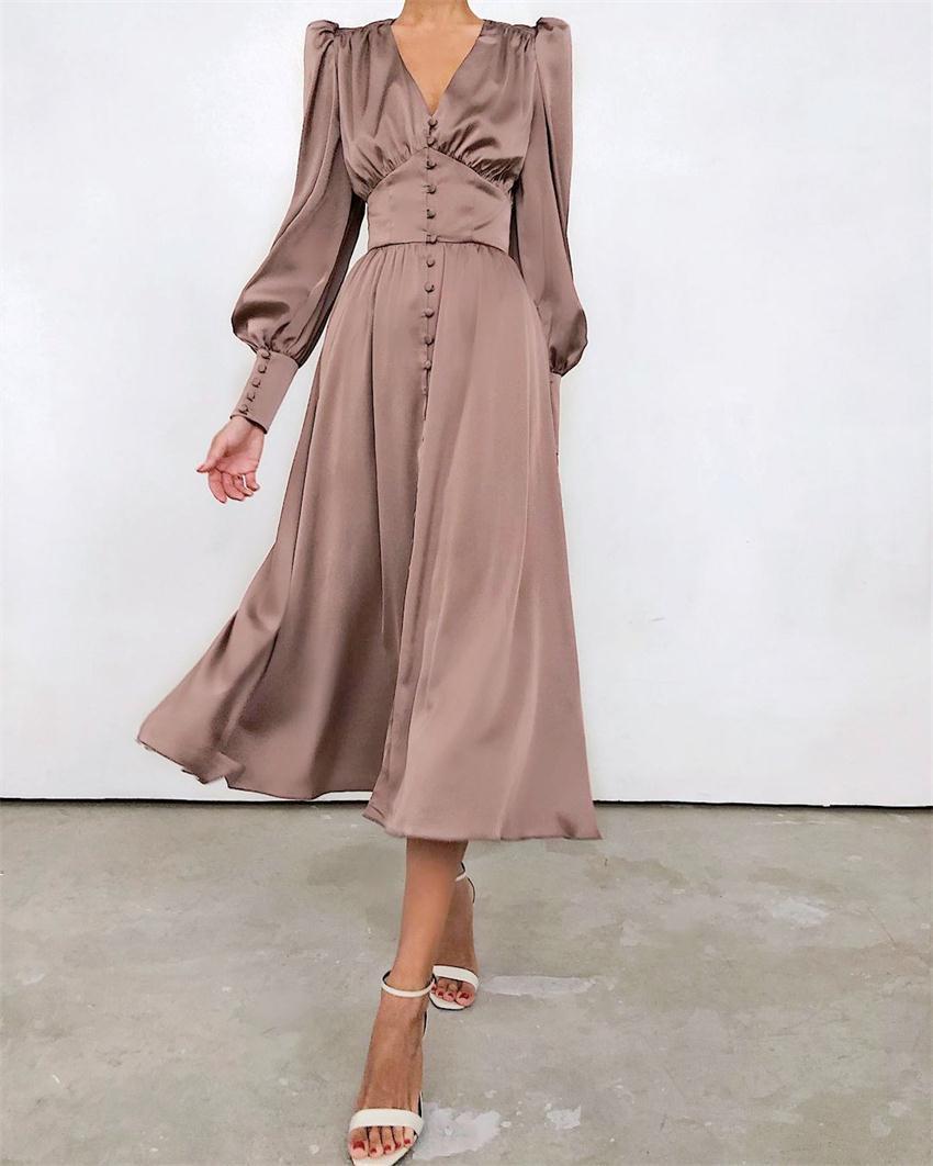 Arya™ – Damen Kleid aus Satin für Festliche Anlässe Elegante Passform-3