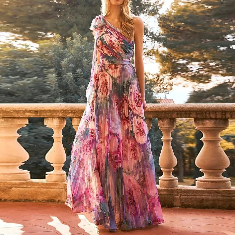 Belas™ – Damen Kleid Hochzeitsgast mit Ein-Schulter-Design & Eleganz-1