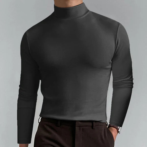 Schmales Langarm-Rollkragen-Shirt von Oliver