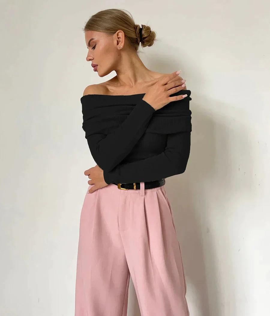Elarova |  Schulterfreier Pullover für Damen