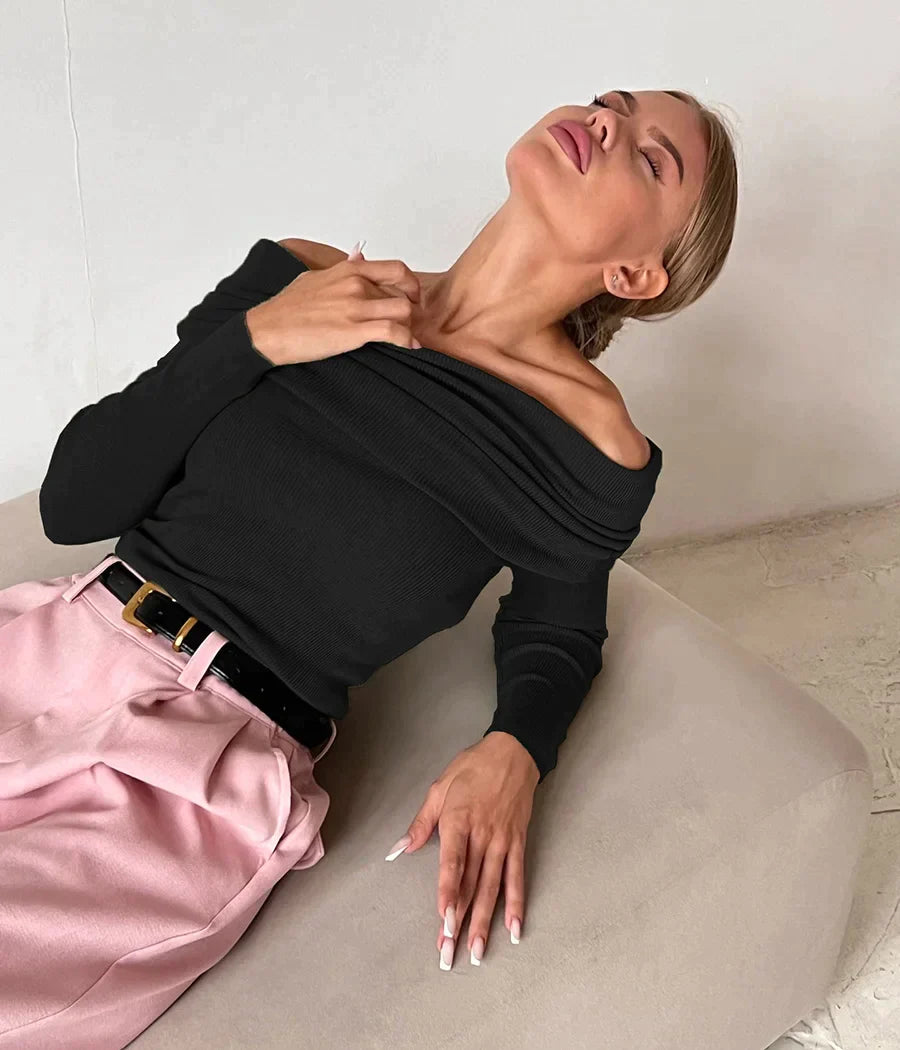 Elarova |  Schulterfreier Pullover für Damen