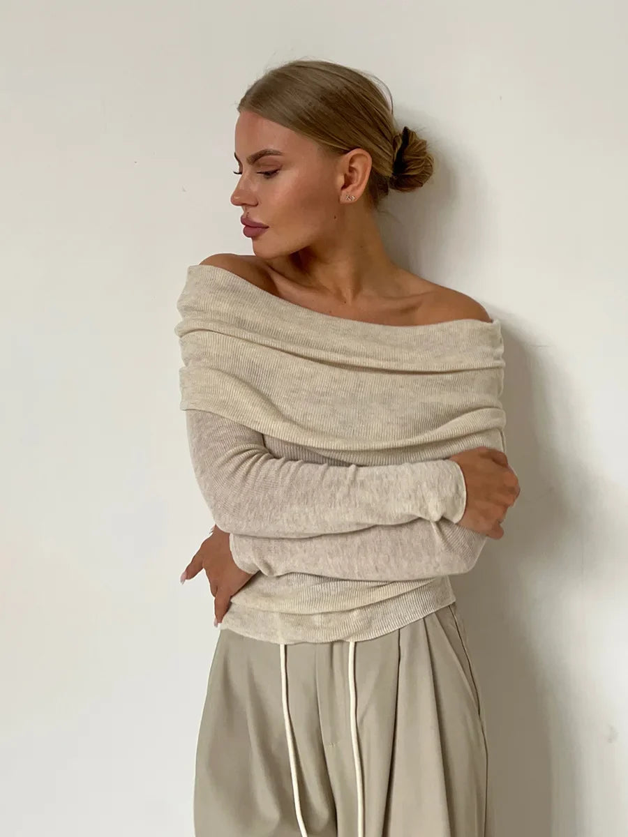 Elarova |  Schulterfreier Pullover für Damen