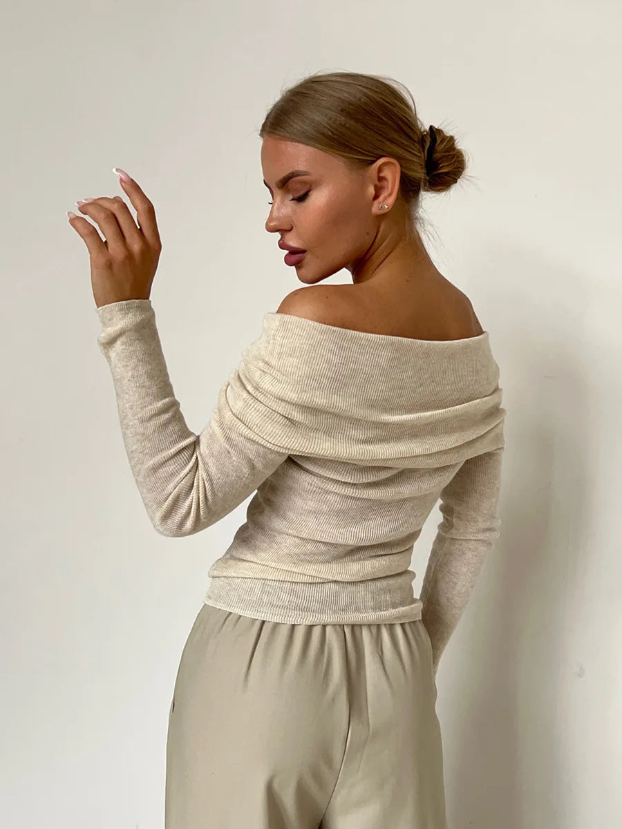 Elarova |  Schulterfreier Pullover für Damen