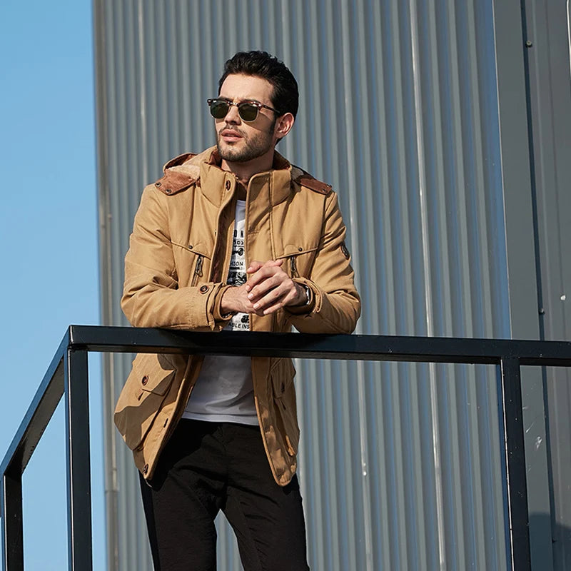 NordShield™ – Herren Winterjacke mit Kapuze & Thermo-Isolierung