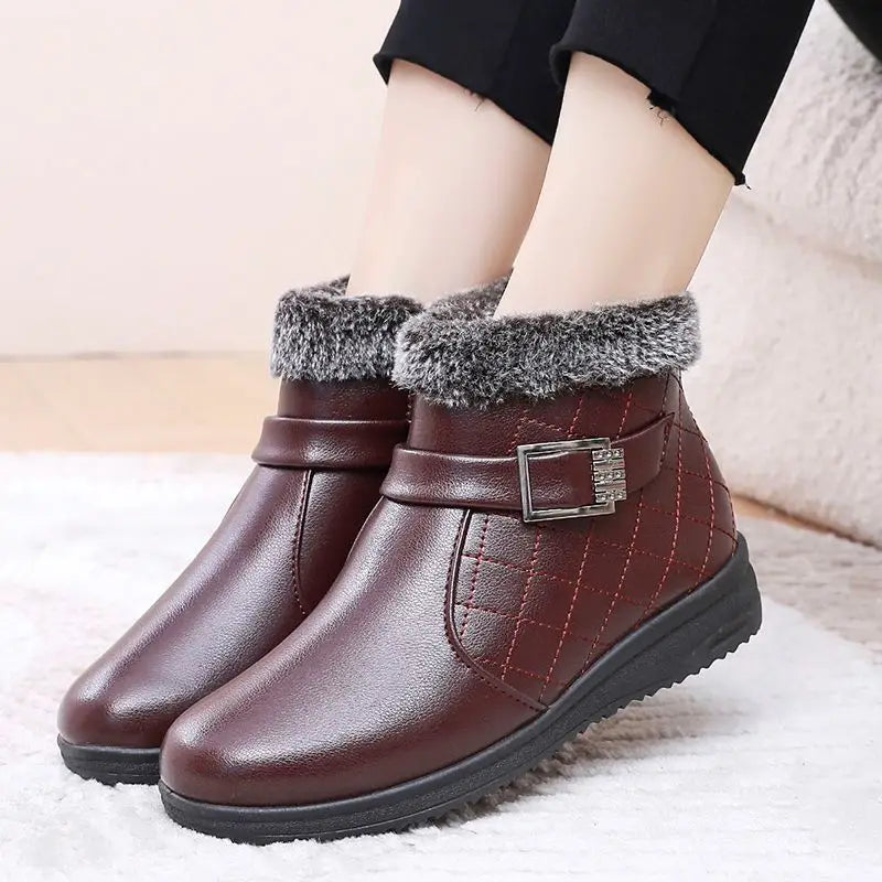 FurLuxe™ – Orthopädische Winterstiefeletten Damen mit Fellbesatz