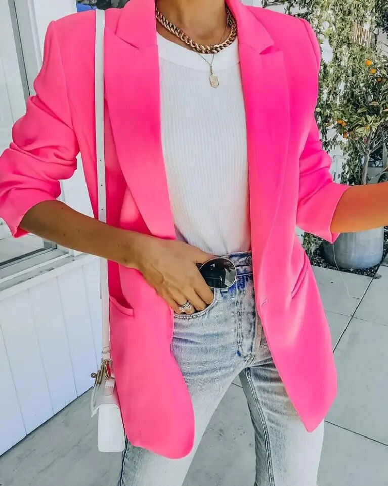 Damen Blazer Stilvoll Modern Schnitt