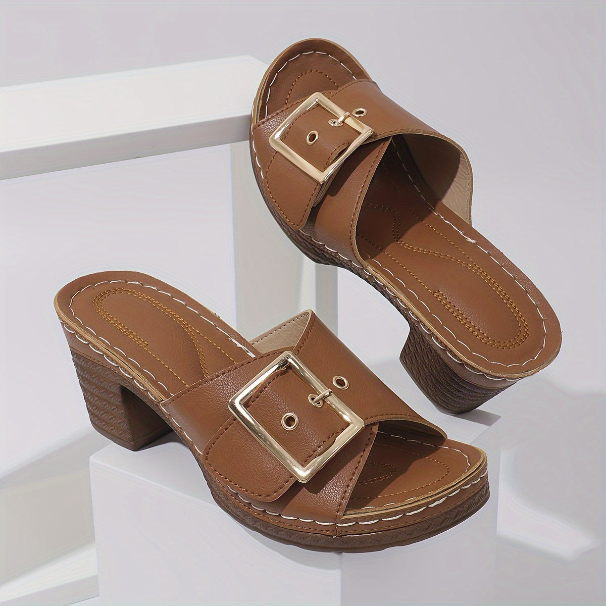 Variant image for Serelvia™ – Damen Sandalen mit Dickem Absatz für Eleganten Komfort-25