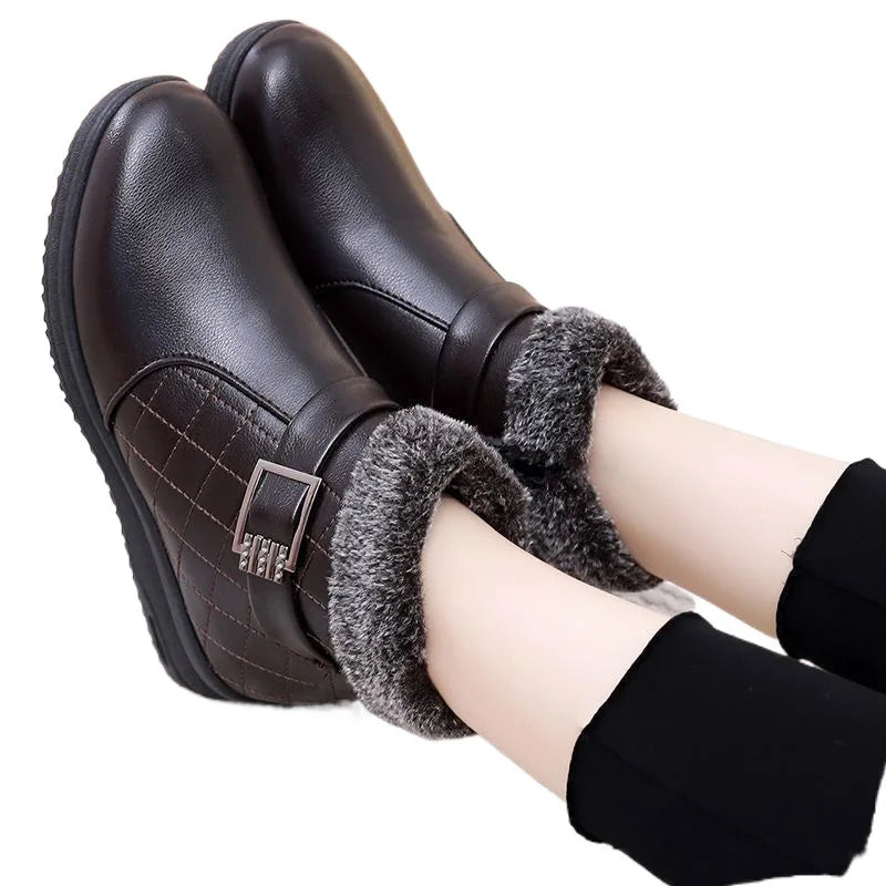 FurLuxe™ – Orthopädische Winterstiefeletten Damen mit Fellbesatz