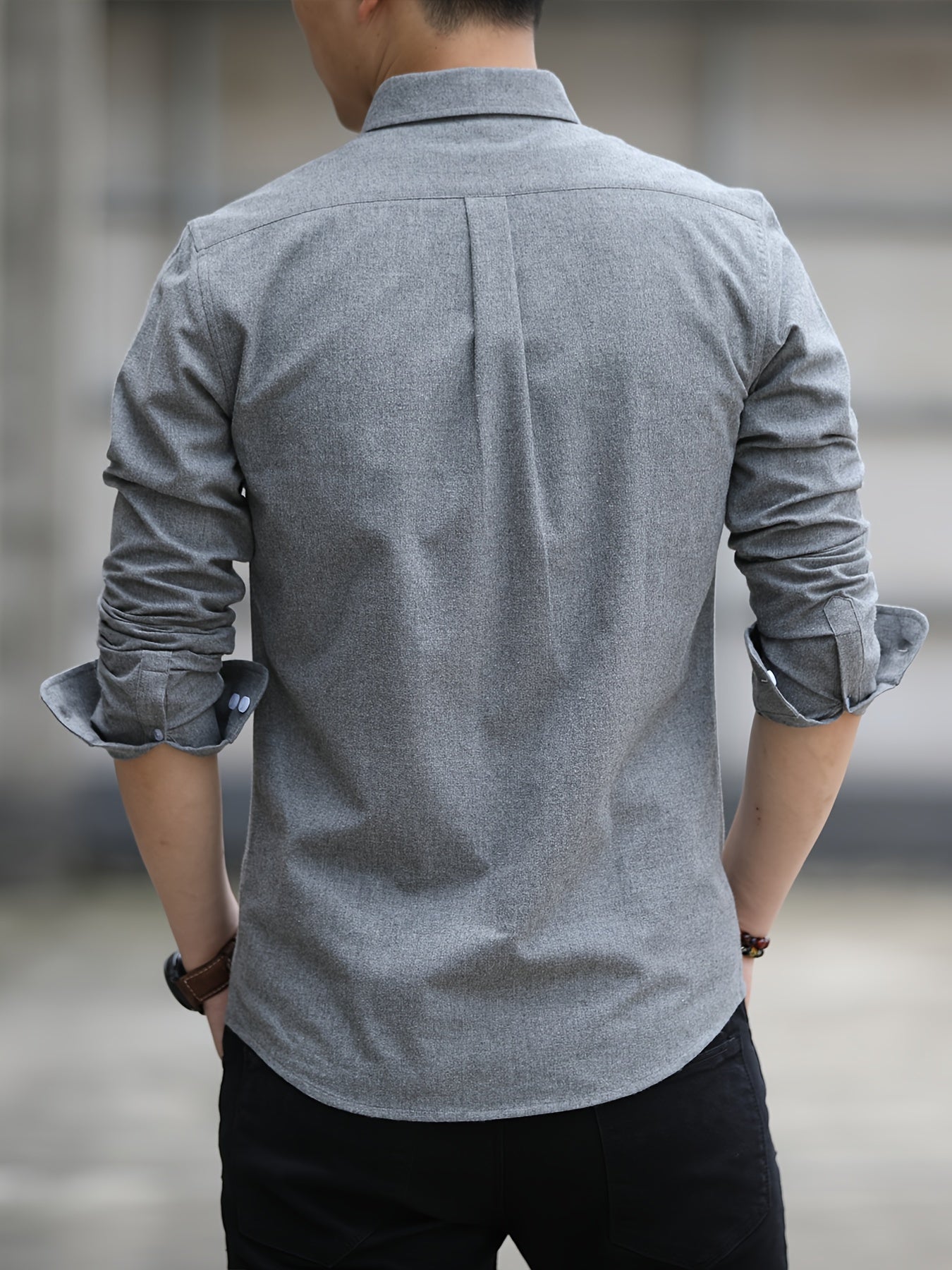 SmartLuxe™ – Elegantes Langarmhemd für Herren aus hochwertigem Baumwollmix