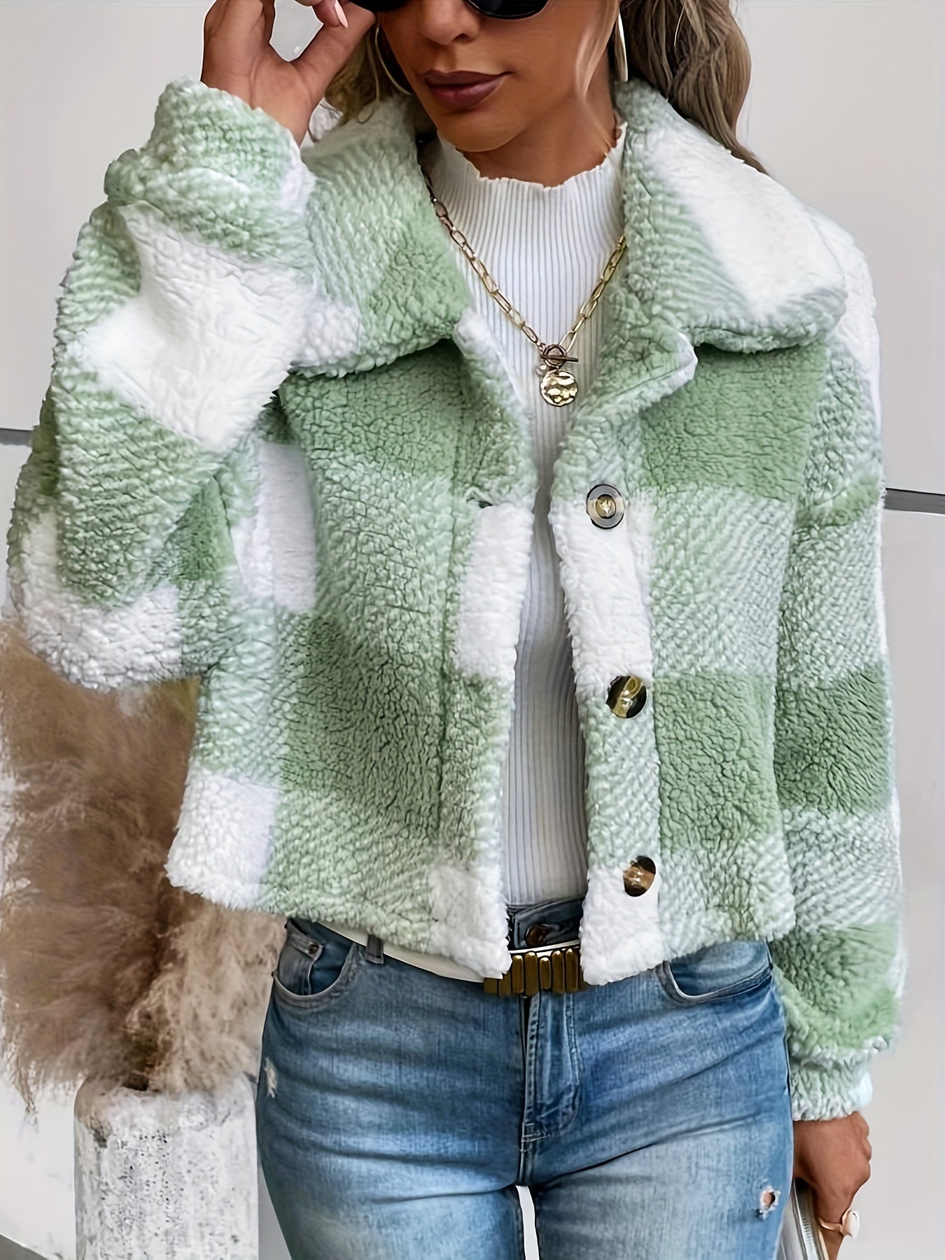 SoftLuxe™ – Kuschelige Teddyjacke für Damen mit stilvoller Knopfleiste
