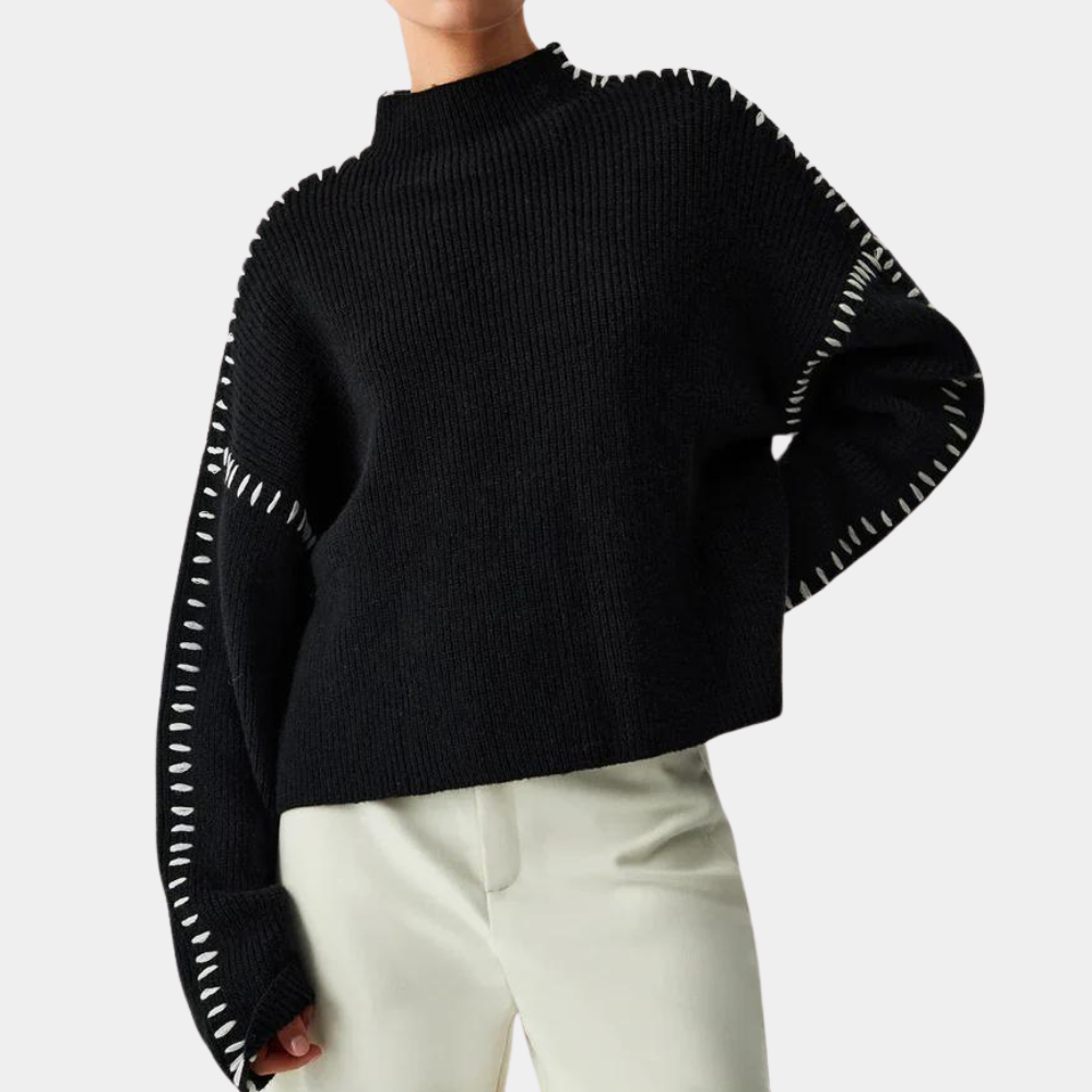 Stilvoller Damenpullover von Amaia aus feinem Strick