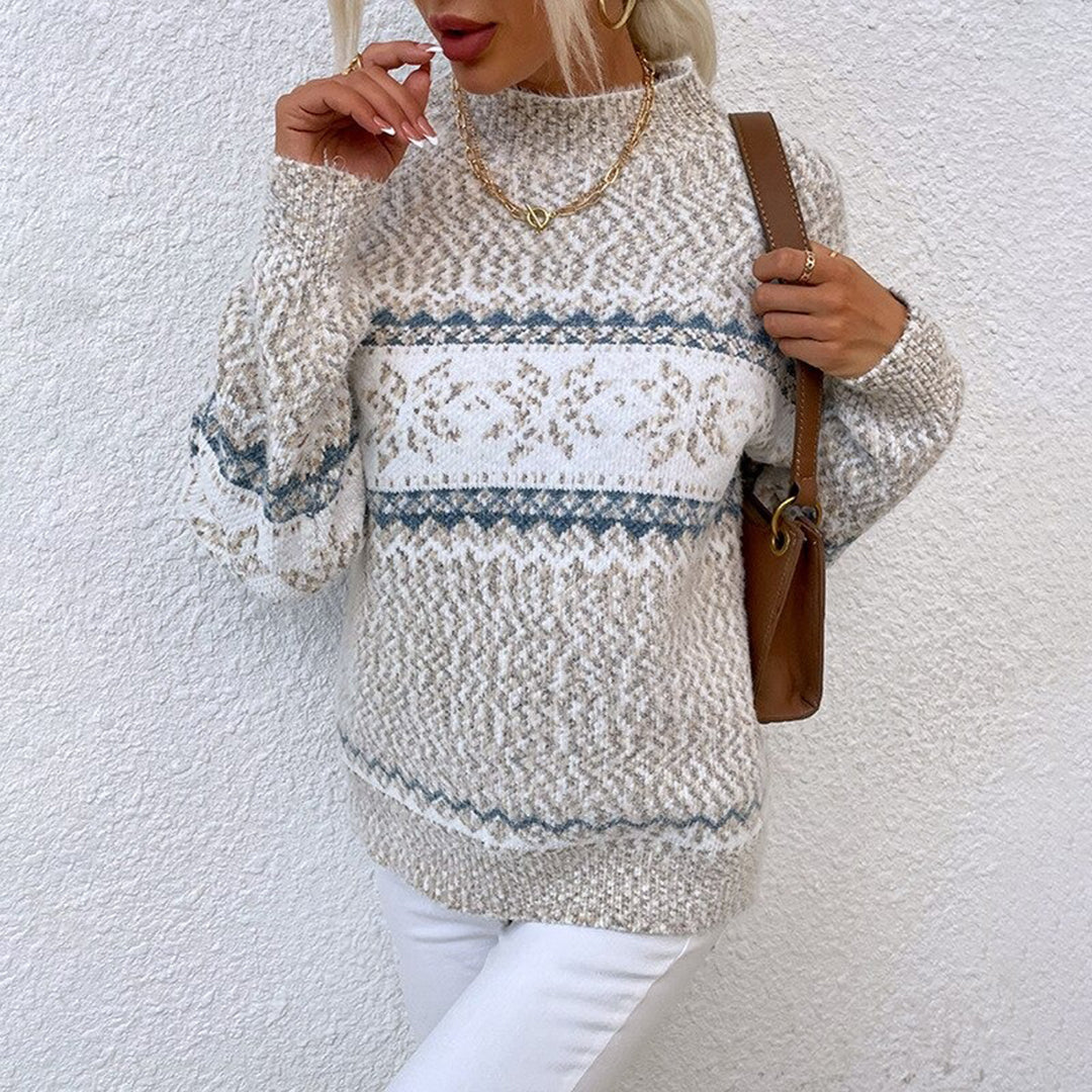 Strickpullover Damen Mit Rollkragen | Wintermuster & Komfort