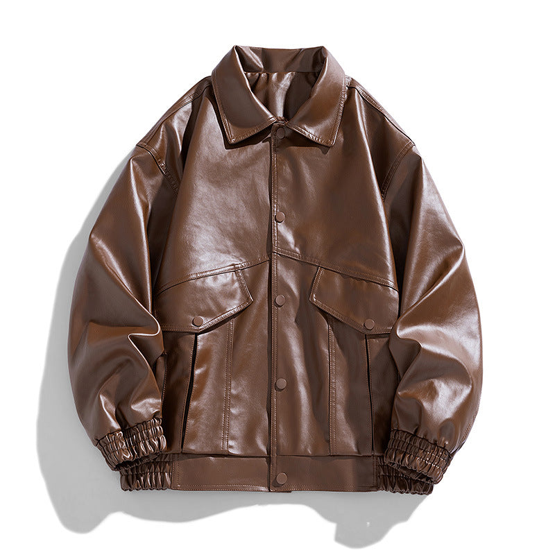 Elarova |  Strukturierte Lederjacke für Damen