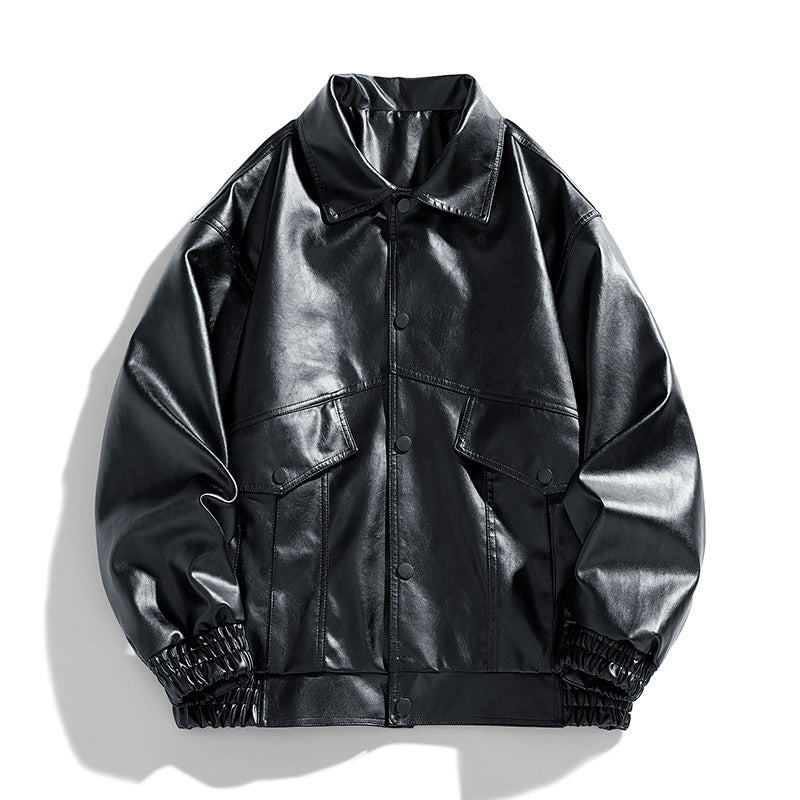 Elarova |  Strukturierte Lederjacke für Damen