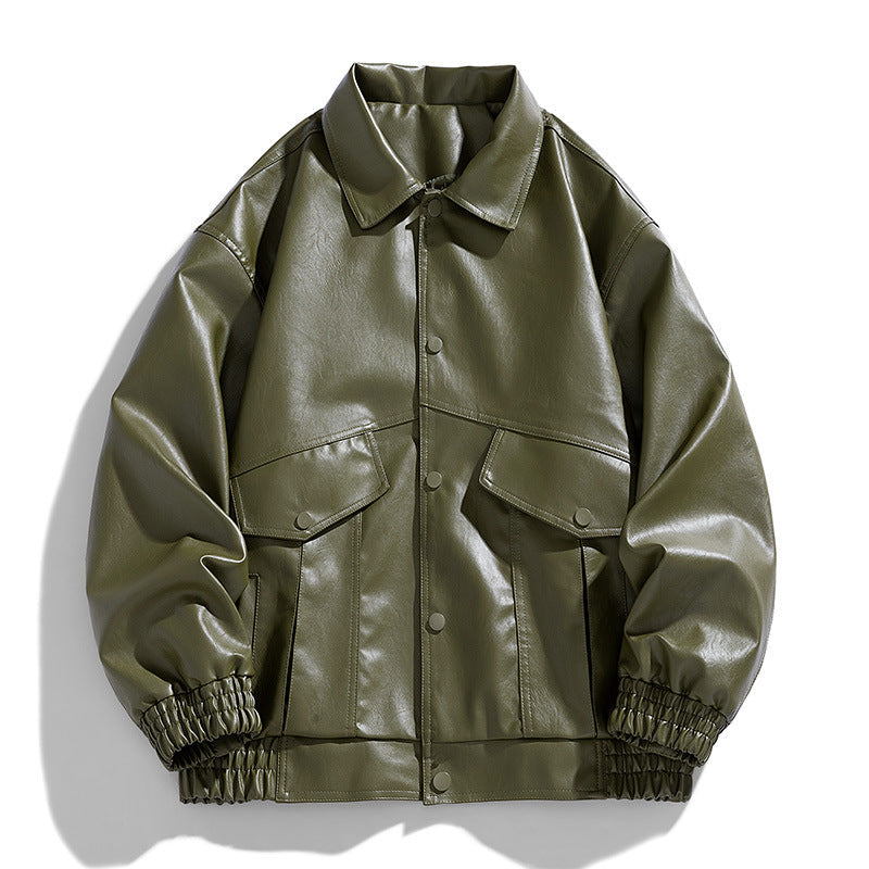 Elarova |  Strukturierte Lederjacke für Damen