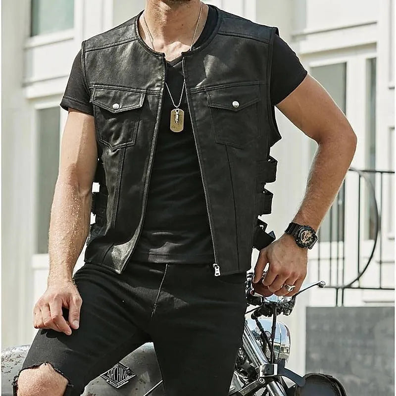 Stylische Herren Lederweste Ethan