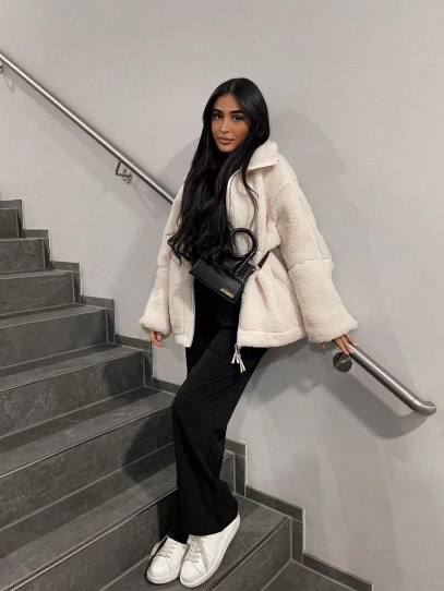 Elarova |  Stylisches Kurzes Teddy-Weste Damen