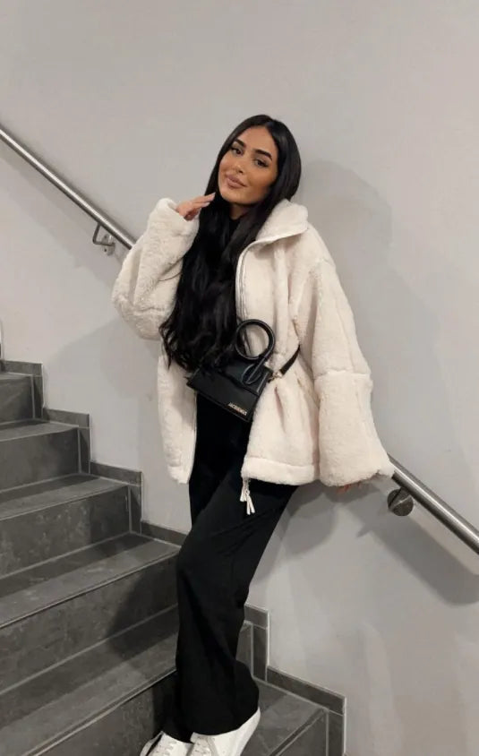 Elarova |  Stylisches Kurzes Teddy-Weste Damen