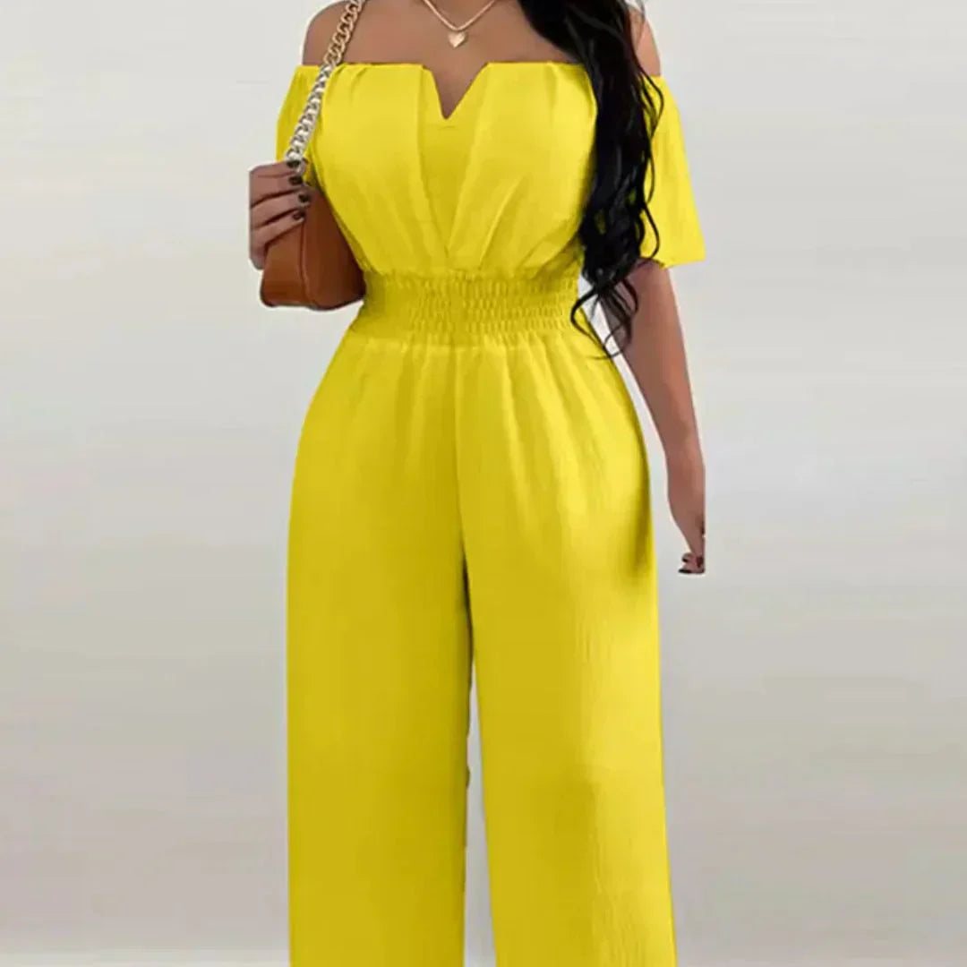 Kurzärmlige Jumpsuit Off Shoulder Damen