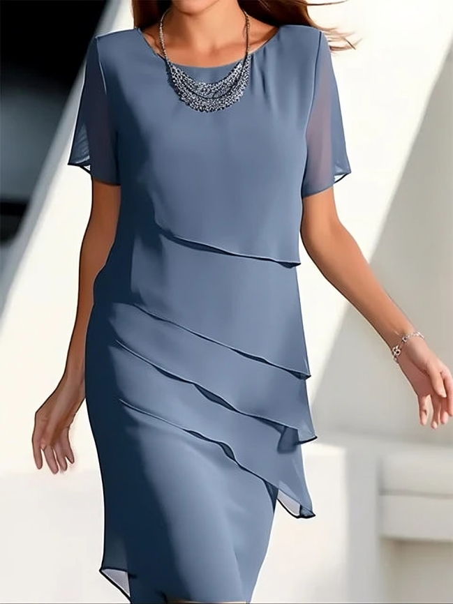 Variant image for Thema™ – Damen Midi-Kleid mit Eleganten Overlays für Optimalen Komfort-1