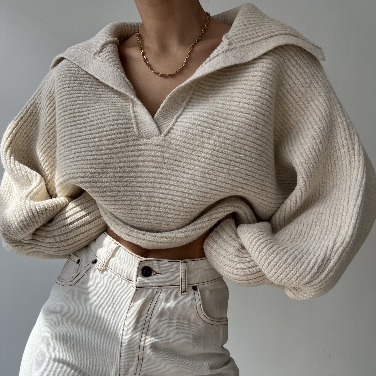 Elarova |  Übergroßer Strickpullover für Damen