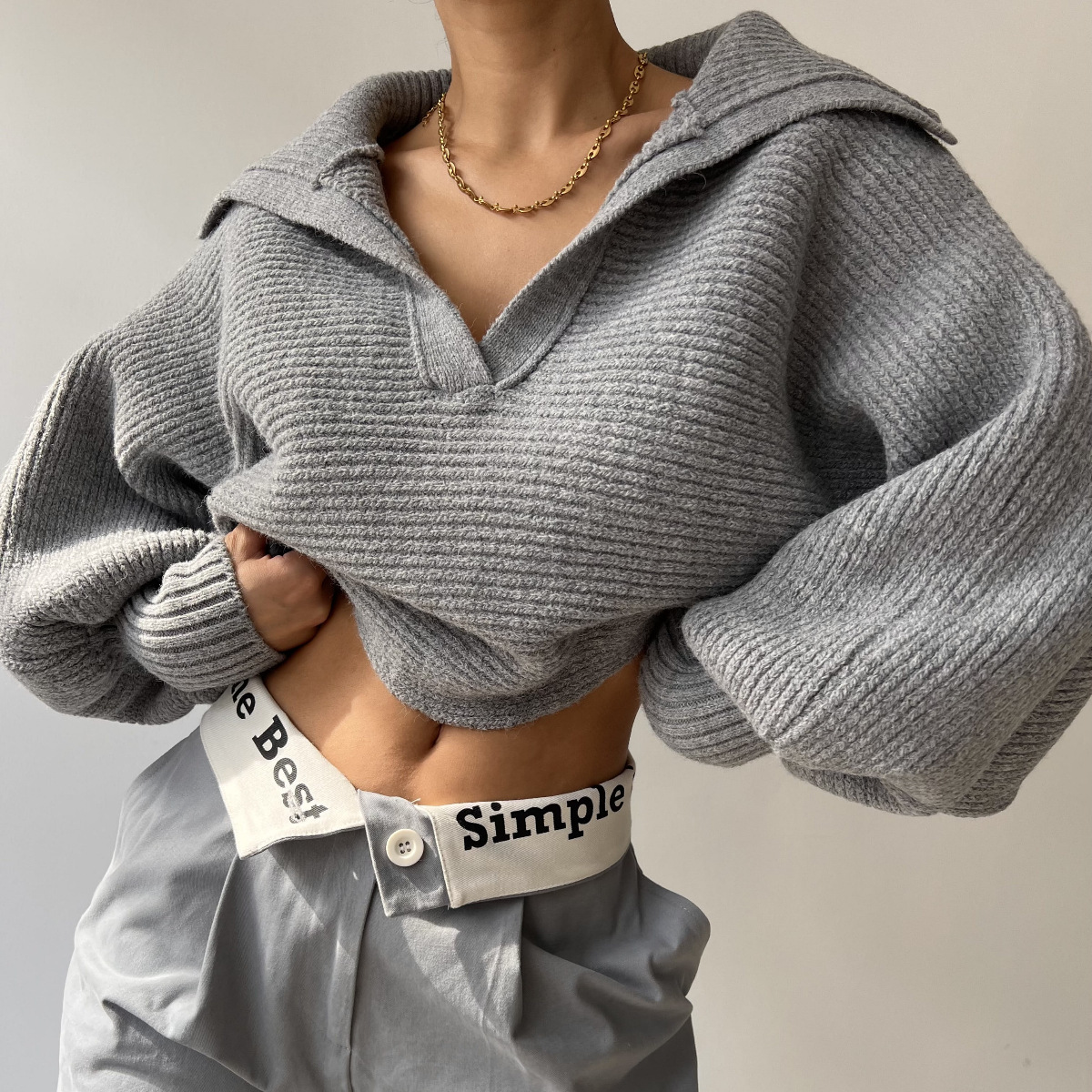 Elarova |  Übergroßer Strickpullover für Damen