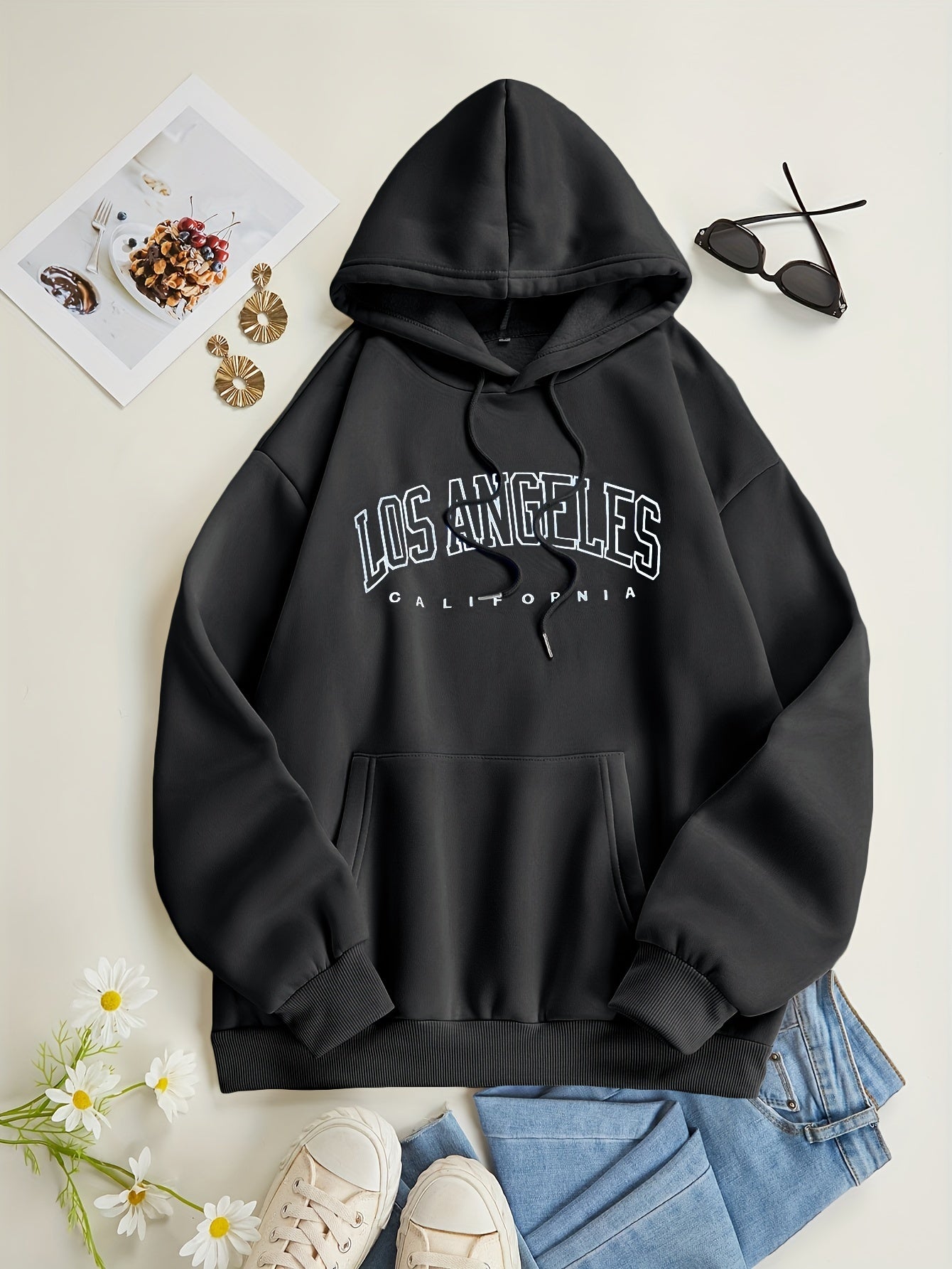 UrbanVibe™ – Trendiger Damen Hoodie mit Los Angeles Print