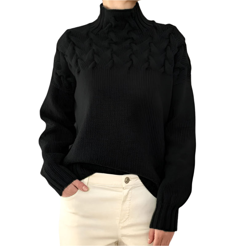 Velora™ – Eleganter Rollkragen-Strickpullover für Damen