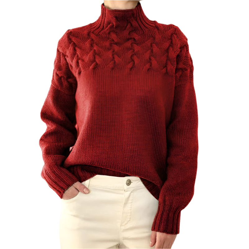 Velora™ – Eleganter Rollkragen-Strickpullover für Damen