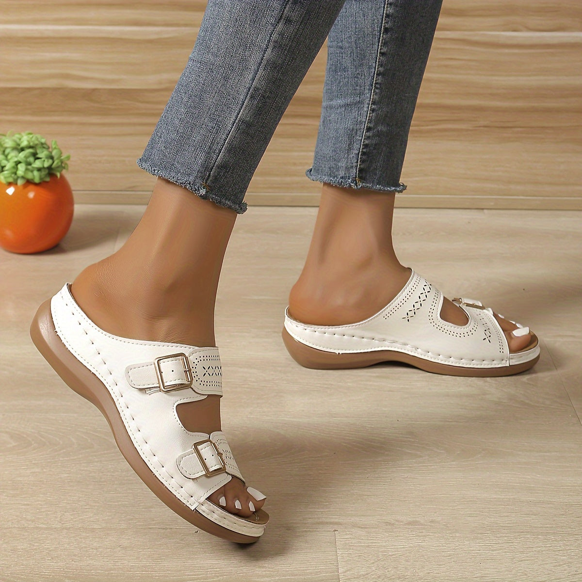 Veloya™ – Damen Sommerschuhe Atmungsaktive Sandalen mit Verstellbarem Riemen 3