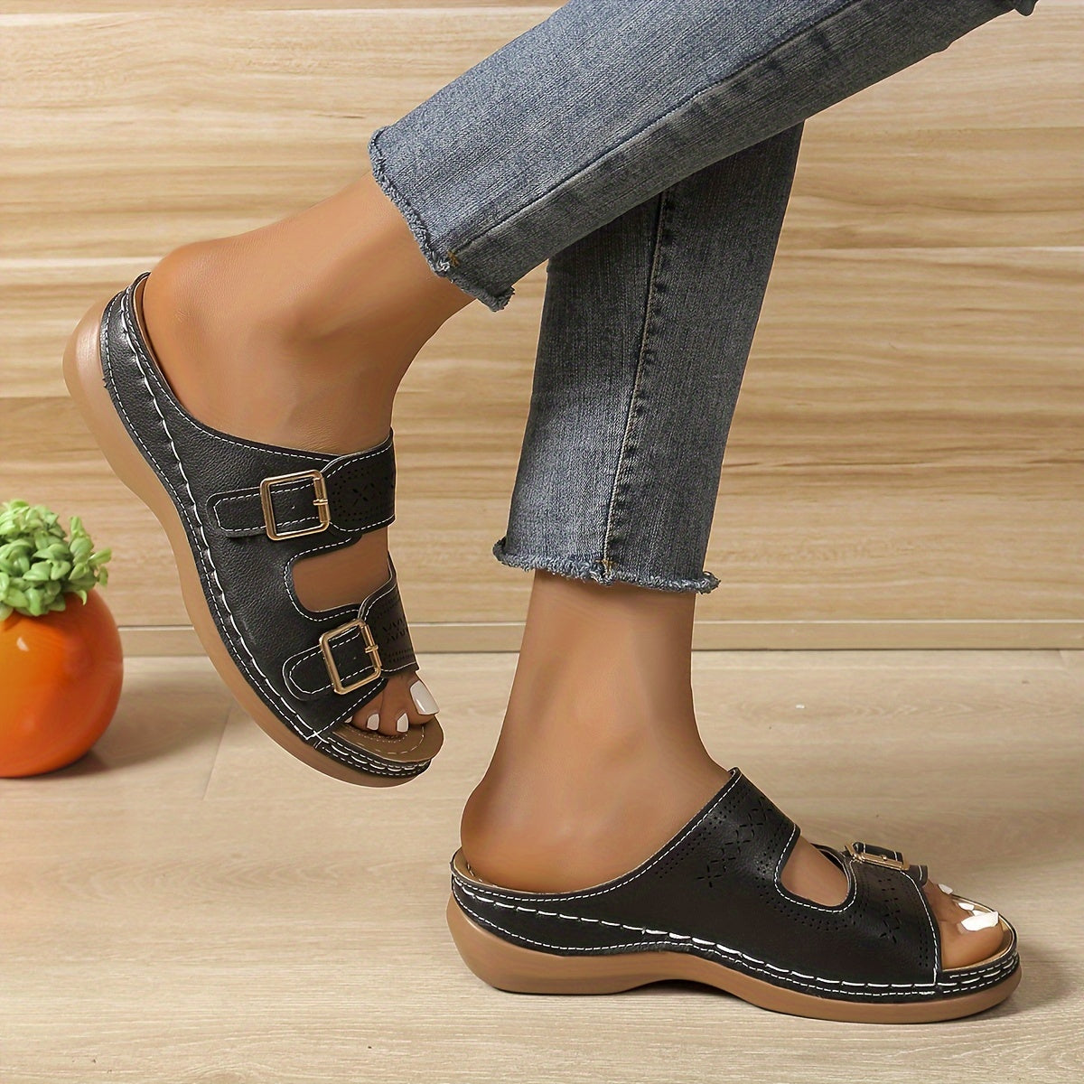 Veloya™ – Damen Sommerschuhe Atmungsaktive Sandalen mit Verstellbarem Riemen 5