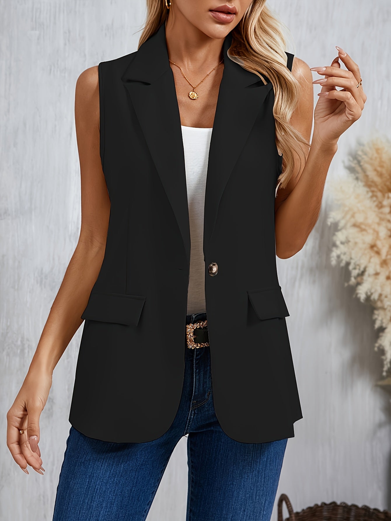Vestara™ – Elegante ärmellose Damen Weste mit stilvollem Revers