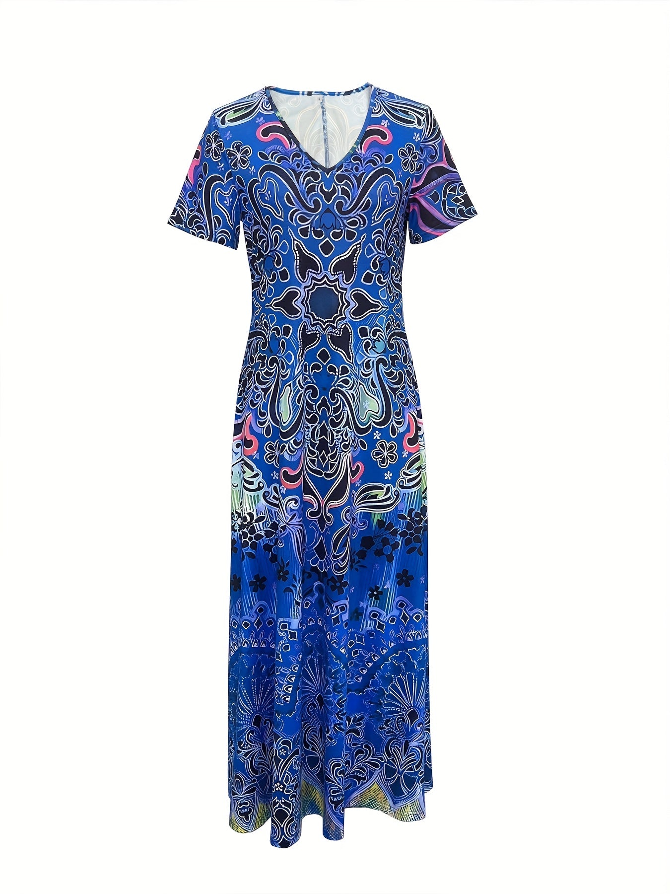 VintageVibe™ – Boho Maxikleid für Damen mit floralem Muster