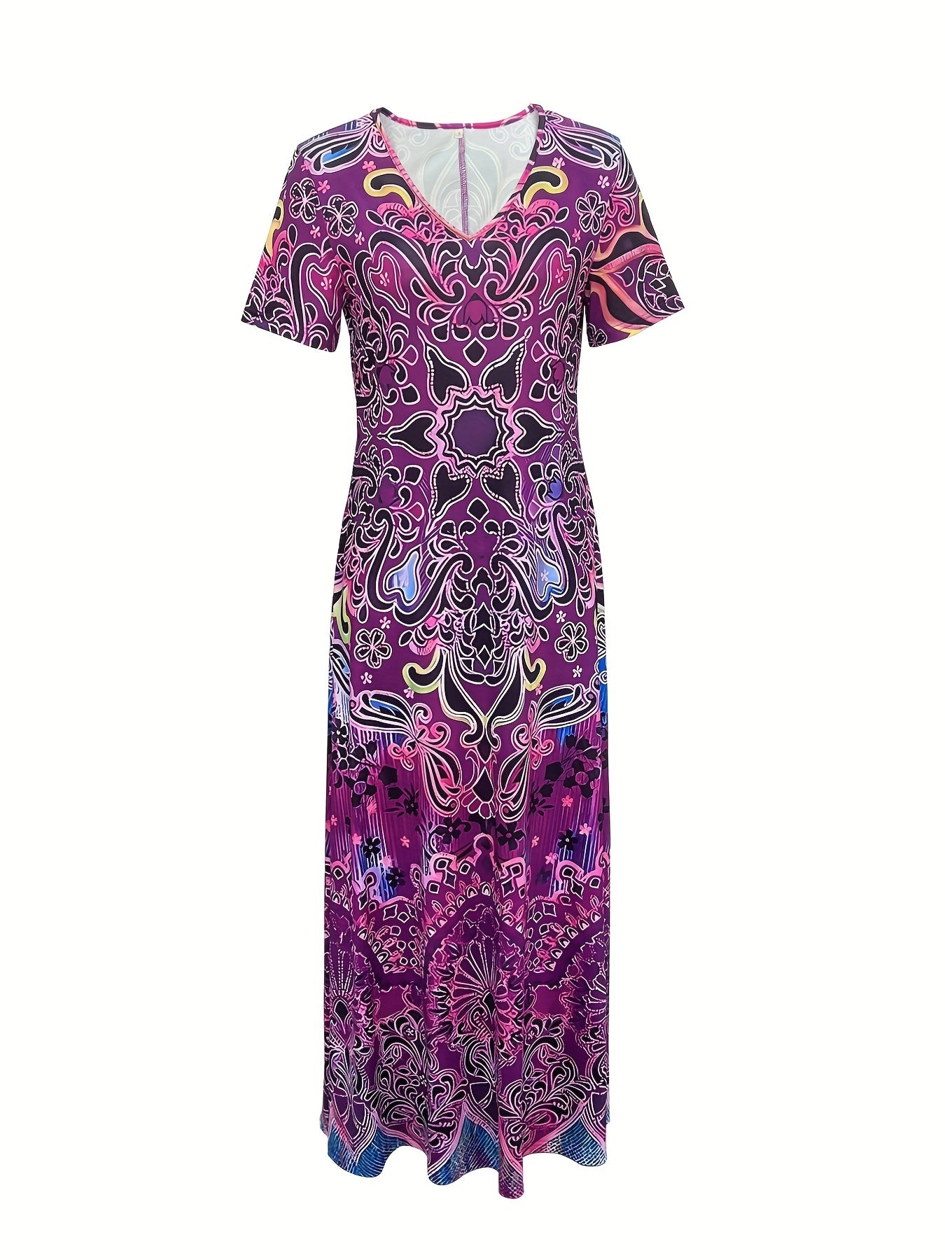 VintageVibe™ – Boho Maxikleid für Damen mit floralem Muster