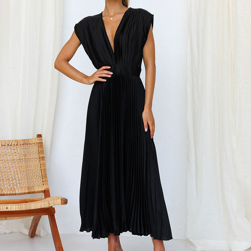 Variant image for W&W™ – Damen Kleid V-Ausschnitt Elegante Silhouette Bequem & Vielseitig-13