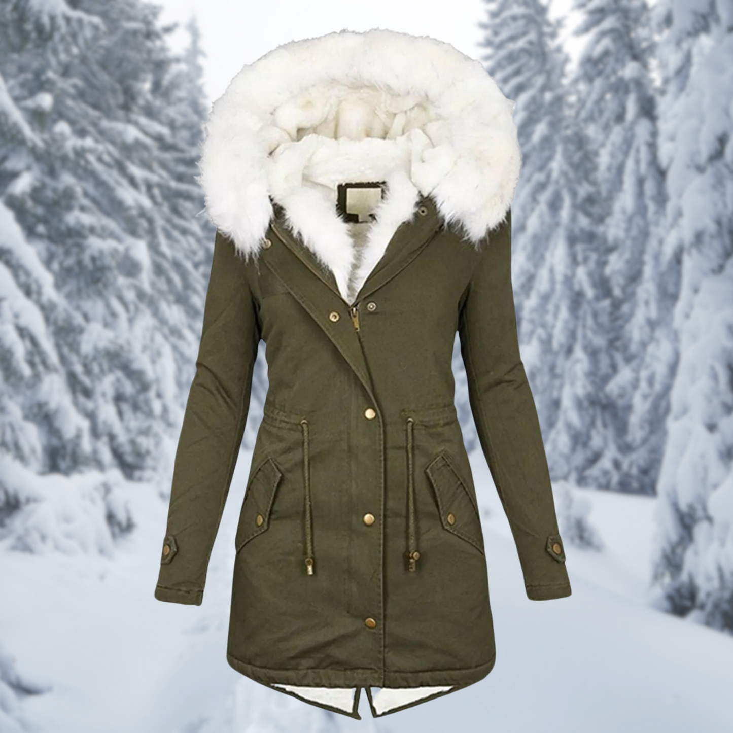 Warme, mittelgroße Damenjacke von Jane für den Winter