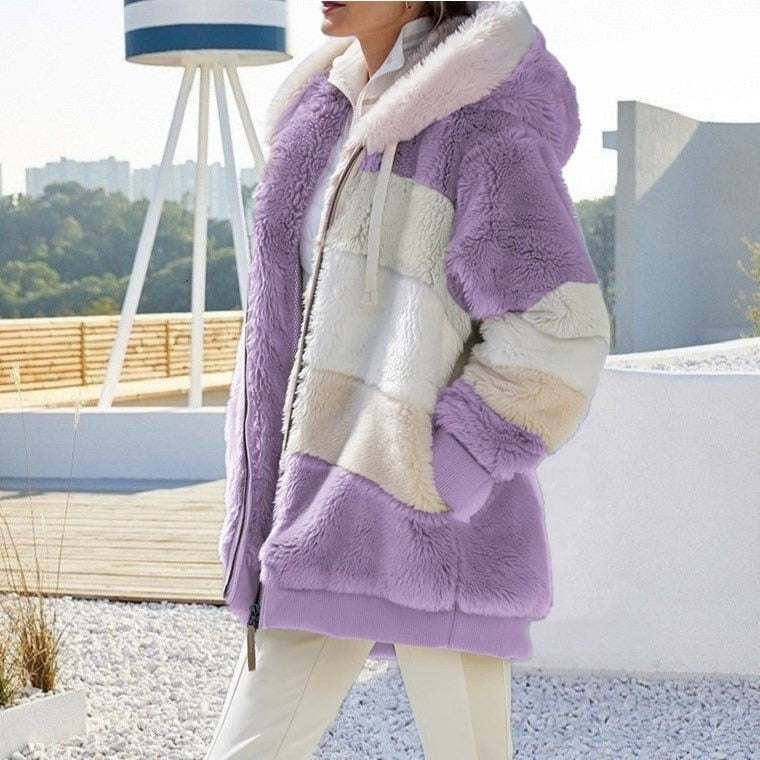 Elarova |  Weiche Jacke mit Kapuze für Damen