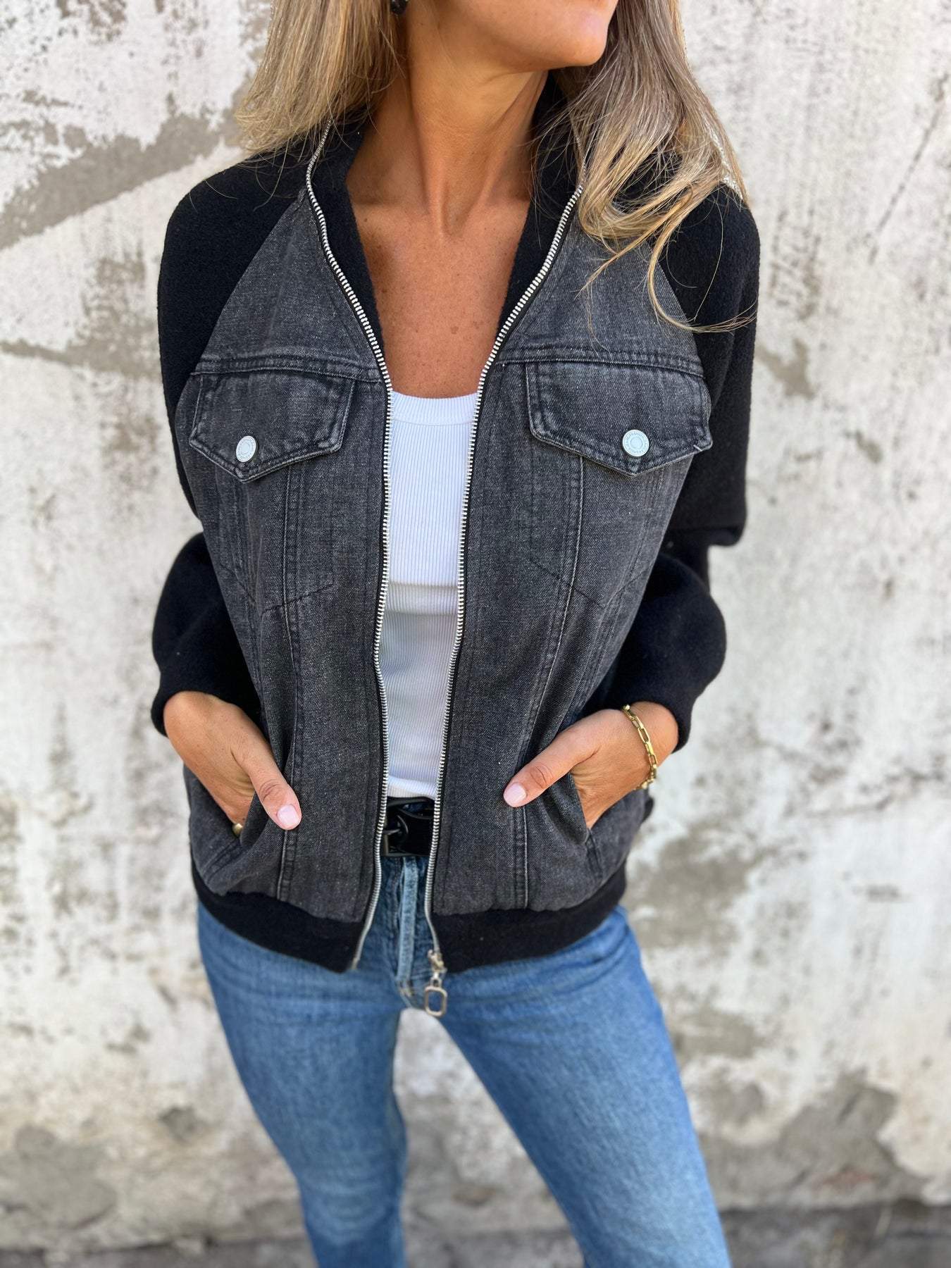 Elarova |  Weiche Reißverschlussjacke für Damen