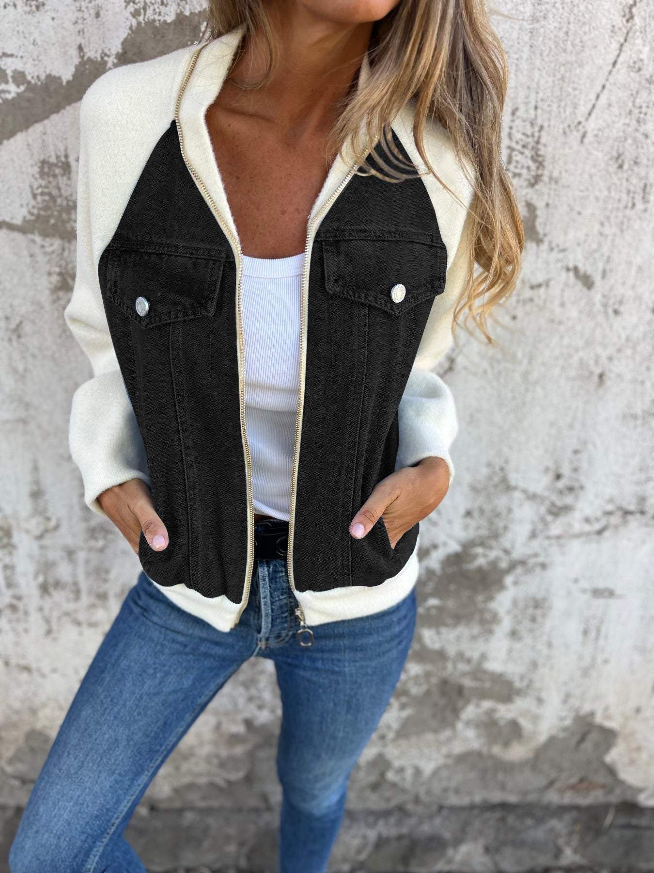 Elarova |  Weiche Reißverschlussjacke für Damen