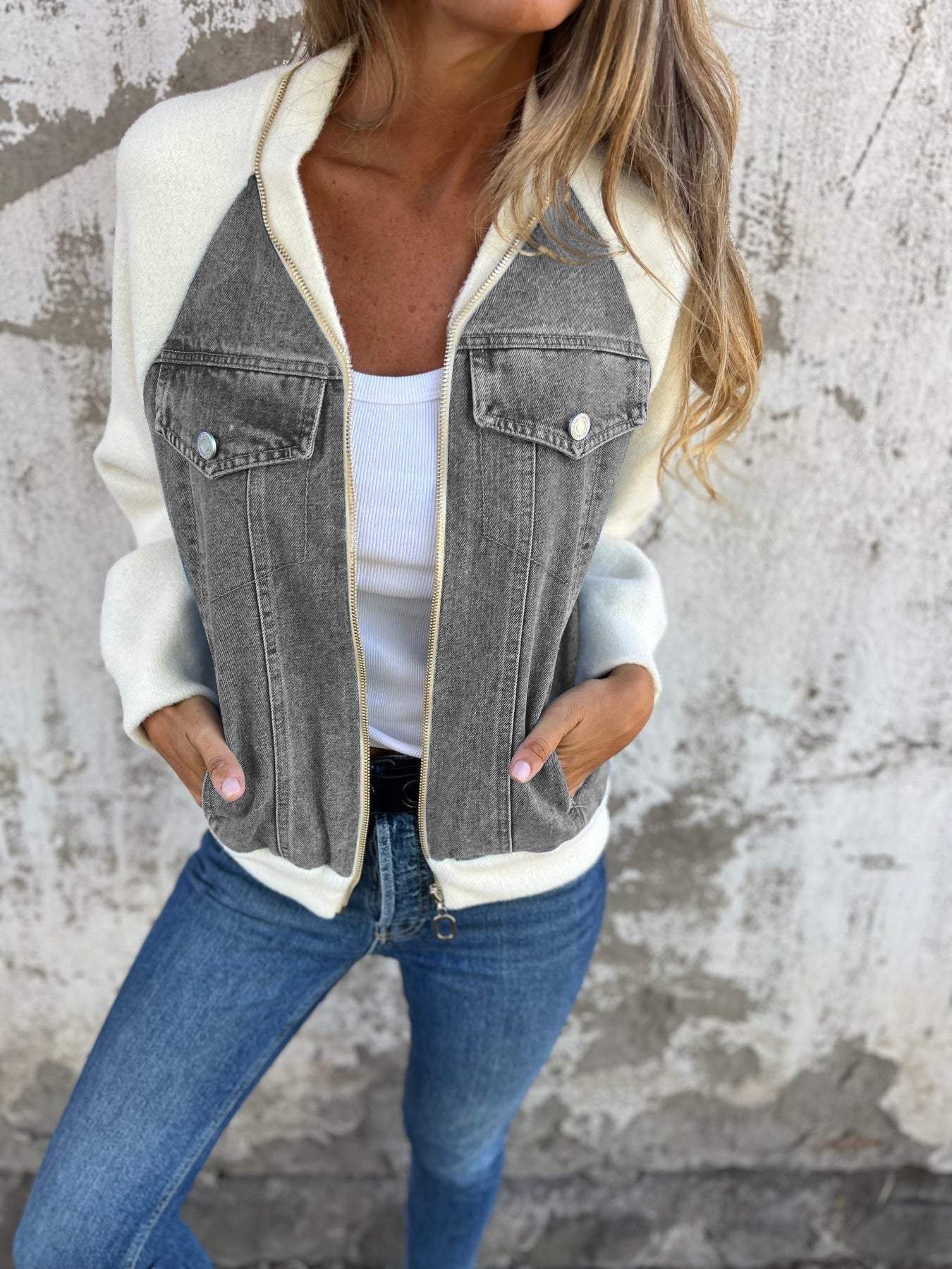 Elarova |  Weiche Reißverschlussjacke für Damen
