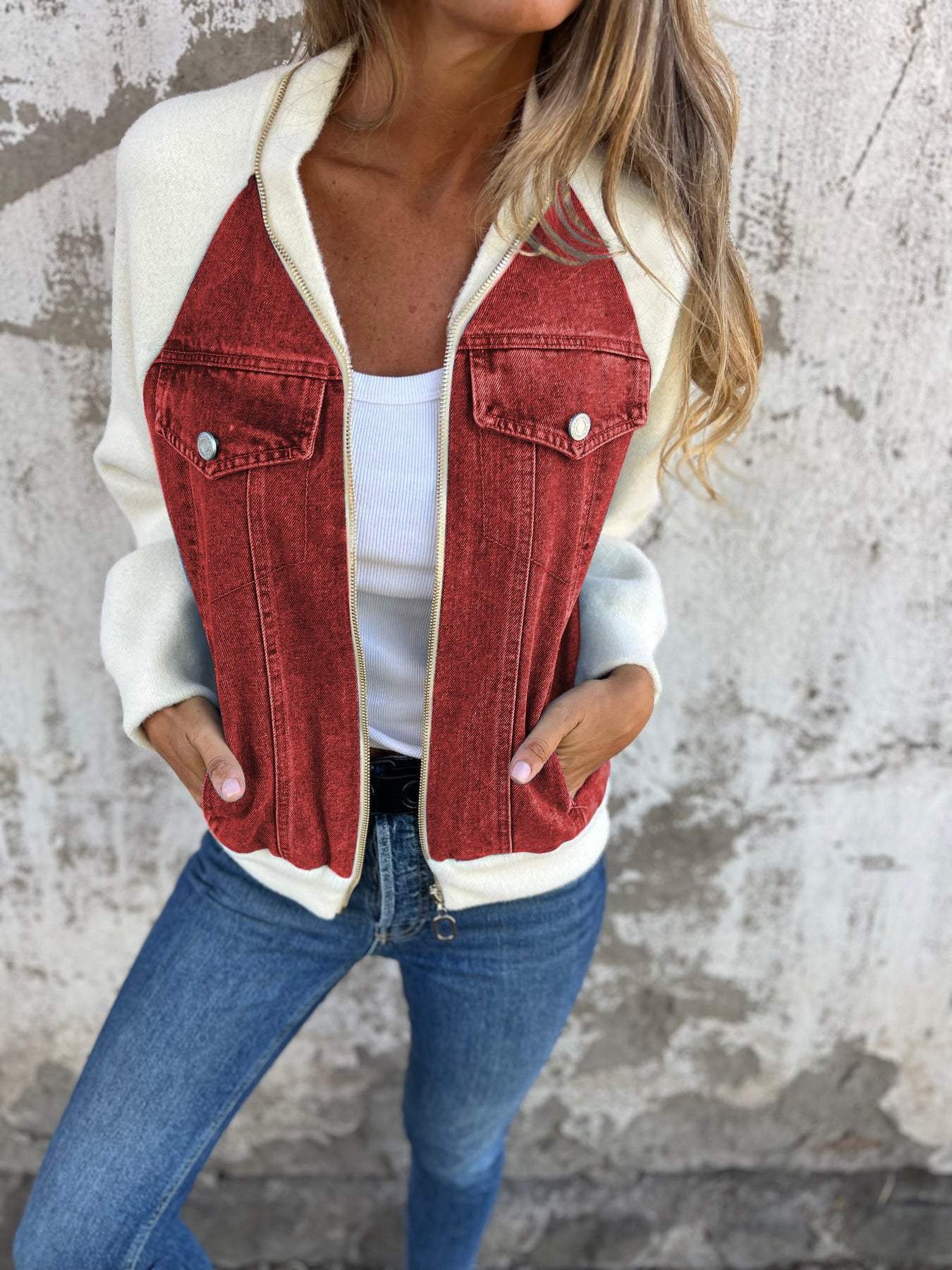 Elarova |  Weiche Reißverschlussjacke für Damen