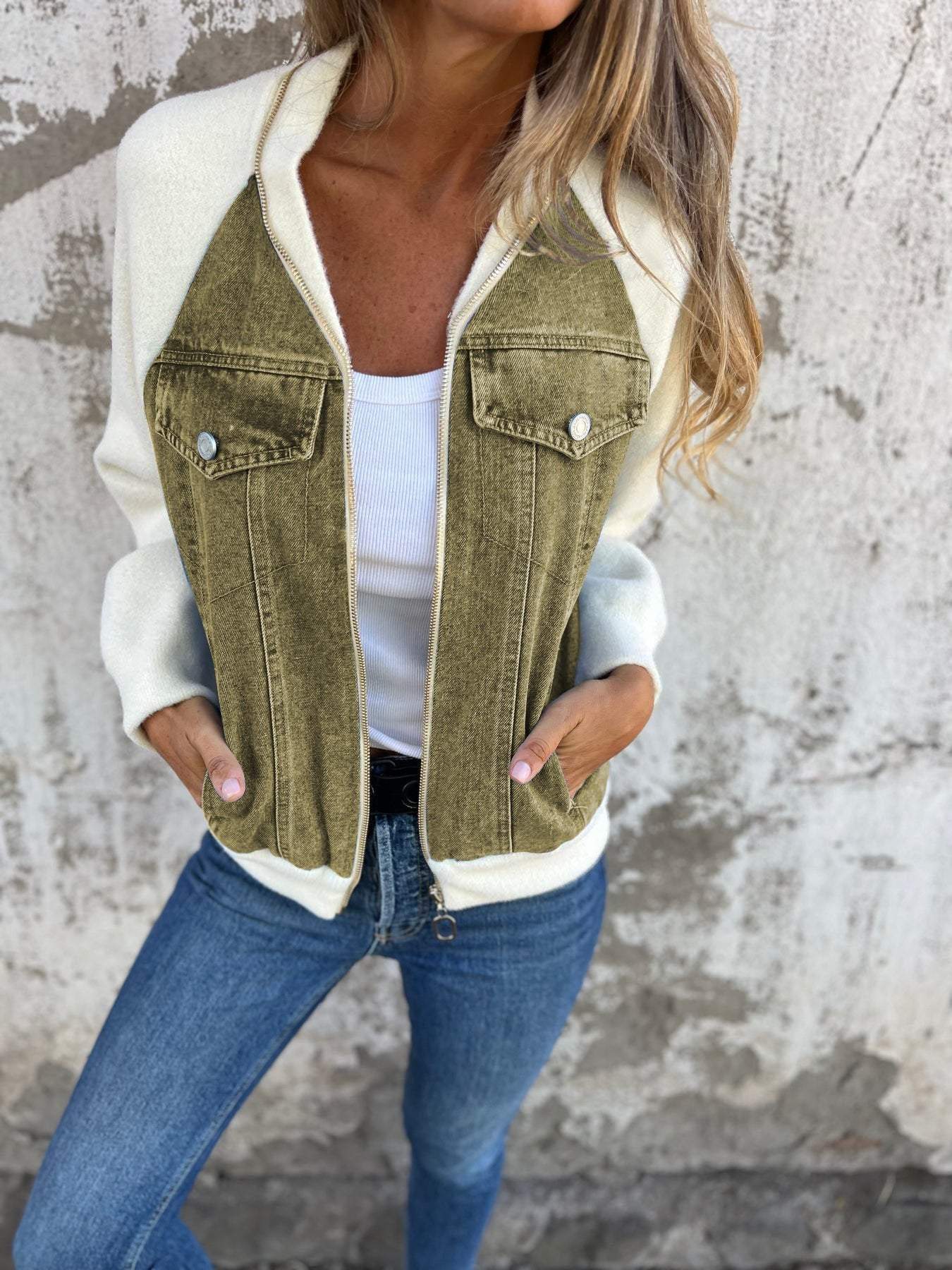 Elarova |  Weiche Reißverschlussjacke für Damen