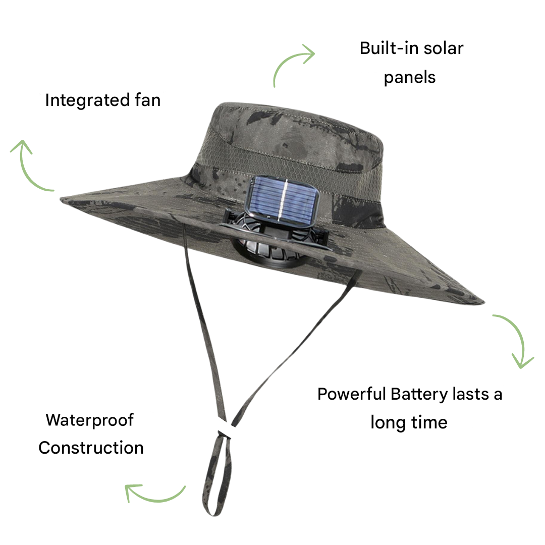 Outdoor Sonnenhut Kühlventilator Schirmmütze