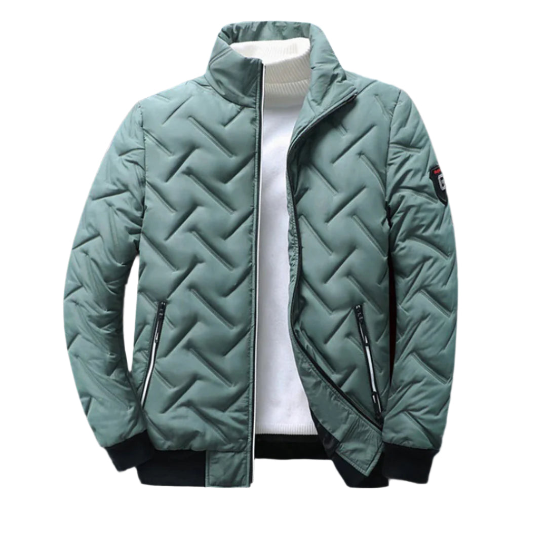 Windjacke – Mit Reißverschluss – Wattiert – Winterjacke – Herrenjacke