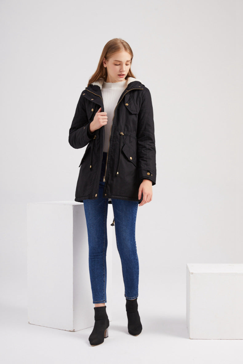 Elarova |  Winterjacke mit Kordelzug für Damen